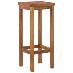 Coupon 🥰 NOVA 2 Tabourets à 2 Pc En Bois En Bois D'Acacia Solide Tabourets De Bar 2 Pcs Bois D'acacia Solide 🔥 -Table haute Boutique 57093532 2