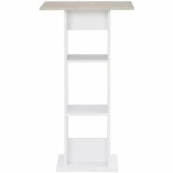 Les meilleures critiques de 🛒 NOVA Table De Bar Avec étagères Quadowes En Bois Moderne Différentes Couleurs Table De Bar Blanc Et Béton 60x60x110 Cm Couleur : Ciment Blanc ⌛ -Table haute Boutique 57094653 3