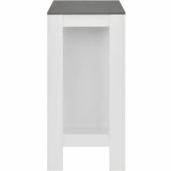 Meilleur prix 😉 NOVA Table De Bar Avec étagères Latérales Rectangulaires Modernes Diverses Couleurs Table De Bar Avec étagère Blanc 110x50x103 Cm Couleur : Blanc Gris 🎉 -Table haute Boutique 57094658 5