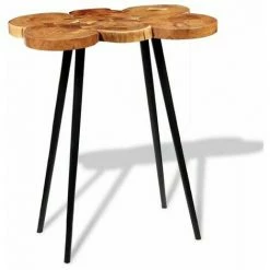 Meilleure affaire 💯 NOVA Tableau De Coffre En Bois Massif D'Acacia 90x60x110 Cm Brun Et Noir Table De Bar Bois D'acacia Massif 90 X 60 X 110 Cm ⭐ -Table haute Boutique 57095014 2