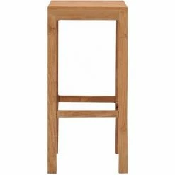 Offres 🛒 NOVA Divers Pièces Des Tabourets En Bois Massif En Teck Tabourets De Bar 2 Pcs Bois De Teck Massif Des Modèles : 2 Pcs ✔️ -Table haute Boutique 57095954 4