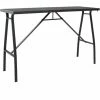 De gros ⭐ NOVA Divers Table De Bar En Verre Trempé Noir Table De Bar De Jardin Noir 180x60x110 Cm Verre Trempé Taille : 180x60x110 Cm 🥰 -Table haute Boutique 57096214 1