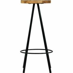 Sortie 👏 NOVA Bar De La Barre Placée En Bois De Mangue Solide Avec Divers Repousses De Pieds Chaises De Bar 4 Pcs Bois De Manguier Solide Des Modèles : 4 Pièces 😀 -Table haute Boutique 57096691 3