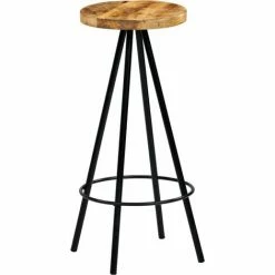 Sortie 👏 NOVA Bar De La Barre Placée En Bois De Mangue Solide Avec Divers Repousses De Pieds Chaises De Bar 4 Pcs Bois De Manguier Solide Des Modèles : 4 Pièces 😀 -Table haute Boutique 57096691 4