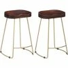 Coupon 👍 NOVA Tabouret De Bar 2 Pcs En Bois Massif De La Mangue Brun Massif Tabourets De Bar Gavin 2 Pcs Bois De Manguier Massif Taille : 46 X 38 X 52 Cm 🌟 -Table haute Boutique 57096752 1