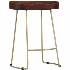 Coupon 👍 NOVA Tabouret De Bar 2 Pcs En Bois Massif De La Mangue Brun Massif Tabourets De Bar Gavin 2 Pcs Bois De Manguier Massif Taille : 46 X 38 X 52 Cm 🌟 -Table haute Boutique 57096752 2