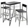 Offres 💯 NOVA Ensemble De Table Et 2 Tabourets De Cuisine à Bar Haut Pour Le Petit Déjeuner 3 Pièces Ensemble De Bar à Petit-déjeuner 👍 -Table haute Boutique 57097180 1