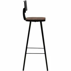 Coupon 🎉 NOVA Chaises De Bar En Bois Massif Récupération Des Tabourets Noirs Divers Modèles Tabourets De Bar 2 Pcs Bois Massif De Récupération Des Modèles : 2 Pcs 💯 -Table haute Boutique 57097334 4