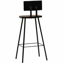 Coupon 🎉 NOVA Chaises De Bar En Bois Massif Récupération Des Tabourets Noirs Divers Modèles Tabourets De Bar 2 Pcs Bois Massif De Récupération Des Modèles : 2 Pcs 💯 -Table haute Boutique 57097334 5