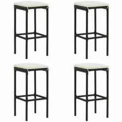 Budget 🔥 NOVA 5 -PC Garden Bar Ensemble Avec Polyrattan Et Coussins En Verre Différentes Couleurs Meuble De Bar De Jardin 5 Pcs Et Coussins Résine Tressée Noir Couleur : Noir ✔️ 11 Budget 🔥 NOVA 5 -PC Garden Bar Ensemble Avec Polyrattan Et Coussins En Verre Différentes Couleurs Meuble De Bar De Jardin 5 Pcs Et Coussins Résine Tressée Noir Couleur : Noir ✔️ -Table haute Boutique 57222385 5