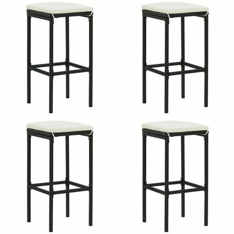 Budget 🔥 NOVA 5 -PC Garden Bar Ensemble Avec Polyrattan Et Coussins En Verre Différentes Couleurs Meuble De Bar De Jardin 5 Pcs Et Coussins Résine Tressée Noir Couleur : Noir ✔️ 7 Budget 🔥 NOVA 5 -PC Garden Bar Ensemble Avec Polyrattan Et Coussins En Verre Différentes Couleurs Meuble De Bar De Jardin 5 Pcs Et Coussins Résine Tressée Noir Couleur : Noir ✔️ – Image 5