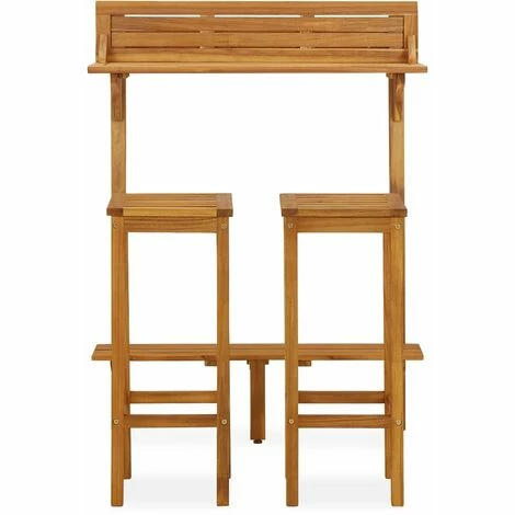 Top 10 👍 NOVA Ensemble De Meubles De Jardin 3 Pcs En Bois D'acacia Solide Ensemble De Bar De Balcon 3 Pcs Bois D'acacia Solide 🌟 4 Top 10 👍 NOVA Ensemble De Meubles De Jardin 3 Pcs En Bois D'acacia Solide Ensemble De Bar De Balcon 3 Pcs Bois D'acacia Solide 🌟 – Image 2