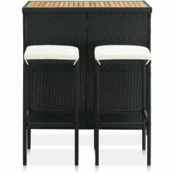 Bon marché 🤩 NOVA 3 PCS Régl Dans La Table En Bois Polyrattan Et Acacia Avec Différentes Tabourets De Couleurs Ensemble De Bar 3 Pcs Résine Tressée Noir Couleur : Crème Noire 🧨 7 Bon marché 🤩 NOVA 3 PCS Régl Dans La Table En Bois Polyrattan Et Acacia Avec Différentes Tabourets De Couleurs Ensemble De Bar 3 Pcs Résine Tressée Noir Couleur : Crème Noire 🧨 -Table haute Boutique 57223904 3