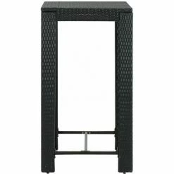 Grosses soldes 🎉 NOVA Square Garden Bar Table 60.5x60.5x110.5 Cm Diverses Couleurs Table De Bar De Jardin Noir 60,5x60,5x110,5 Cm Résine Tressée Couleur : Noir 🧨 -Table haute Boutique 57224169 2