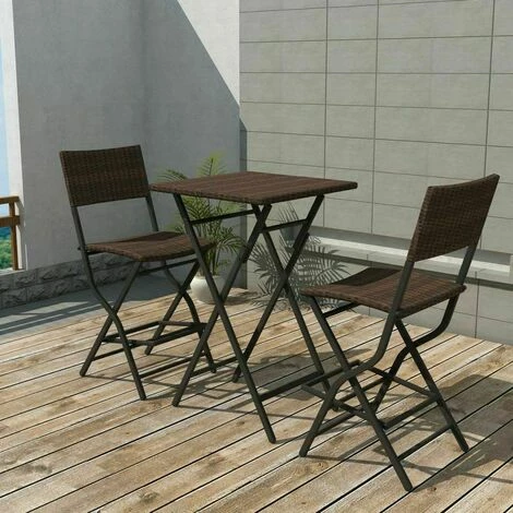 De gros ⌛ NOVA Ensemble De Bar à Table Avec 2 Tabourets De Jardin Dans Un Rotin Pliant Marron Ensemble De Bistro Pliable 3 Pcs Acier Résine Tressée Marron 😀 3 De gros ⌛ NOVA Ensemble De Bar à Table Avec 2 Tabourets De Jardin Dans Un Rotin Pliant Marron Ensemble De Bistro Pliable 3 Pcs Acier Résine Tressée Marron 😀