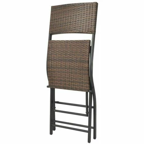 De gros ⌛ NOVA Ensemble De Bar à Table Avec 2 Tabourets De Jardin Dans Un Rotin Pliant Marron Ensemble De Bistro Pliable 3 Pcs Acier Résine Tressée Marron 😀 4 De gros ⌛ NOVA Ensemble De Bar à Table Avec 2 Tabourets De Jardin Dans Un Rotin Pliant Marron Ensemble De Bistro Pliable 3 Pcs Acier Résine Tressée Marron 😀 – Image 2