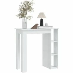Acheter ⌛ ASUPERMALL Table De Bar Et étagère Blanc Brillant 102x50x103,5cm Aggloméré 🧨 9 Acheter ⌛ ASUPERMALL Table De Bar Et étagère Blanc Brillant 102x50x103,5cm Aggloméré 🧨 -Table haute Boutique 57736206 3