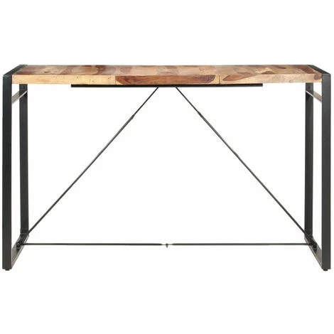 Promo 🧨 ASUPERMALL Table De Bar 180x90x110 Cm Bois Solide ⌛ 4 Promo 🧨 ASUPERMALL Table De Bar 180x90x110 Cm Bois Solide ⌛ – Image 2