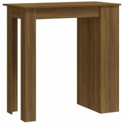 Remise 🧨 ASUPERMALL Table De Bar Et Rangement Chêne Marron 102x50x103,5cm Aggloméré ⌛ 8 Remise 🧨 ASUPERMALL Table De Bar Et Rangement Chêne Marron 102x50x103,5cm Aggloméré ⌛ -Table haute Boutique 57739446 2
