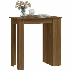 Remise 🧨 ASUPERMALL Table De Bar Et Rangement Chêne Marron 102x50x103,5cm Aggloméré ⌛ 10 Remise 🧨 ASUPERMALL Table De Bar Et Rangement Chêne Marron 102x50x103,5cm Aggloméré ⌛ -Table haute Boutique 57739446 4