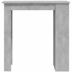 Acheter 🔔 ASUPERMALL Table De Bar à étagère De Rangement Gris Béton 102x50x103,5 Cm 👍 -Table haute Boutique 57739451 5
