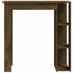 Budget 🔥 ASUPERMALL Table De Bar Avec étagère Chêne Fumé 102x50x103,5 Cm Aggloméré ✔️ -Table haute Boutique 57740115 5