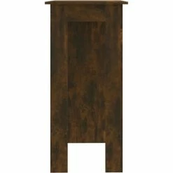 Meilleure affaire 🎉 TRUE DEAL Table De Bar Avec étagère Chêne Fumé 102x50x103,5 Cm Aggloméré ✨ -Table haute Boutique 57842565 4