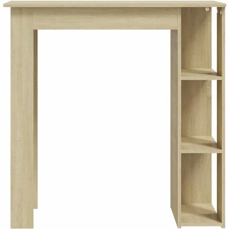 Remise 👏 TRUE DEAL Table De Bar Avec étagère Chêne Sonoma 102x50x103,5cm Aggloméré 😀 7 Remise 👏 TRUE DEAL Table De Bar Avec étagère Chêne Sonoma 102x50x103,5cm Aggloméré 😀 – Image 5