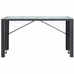 Acheter 🎁 TRUE DEAL Ensemble De Bar D'extérieur 9 Pcs Résine Tressée Noir 🧨 -Table haute Boutique 57843472 3