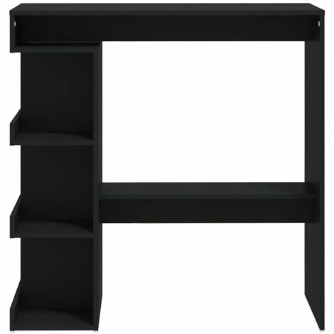 Meilleur prix 😉 TRUE DEAL Table De Bar étagère De Rangement Noir 100x50x101,5 Cm 🎁 7 Meilleur prix 😉 TRUE DEAL Table De Bar étagère De Rangement Noir 100x50x101,5 Cm 🎁 – Image 5