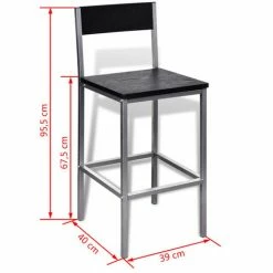 Budget 😀 INLIFE Ensemble De Bar à Petit-déjeuner 👏 -Table haute Boutique 57884743 4