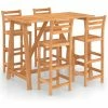 Coupon ⭐ INLIFE Ensemble De Bar D'extérieur 5 Pcs Bois D'acacia Massif 💯 -Table haute Boutique 57884925 1