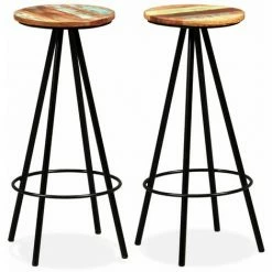 Budget 🔔 NOVA Ensemble De Table De Bar Avec Des Tabourets En Bois Massif De Récupération Brillante Divers Morceaux Ensemble De Bar 3 Pcs Bois De Récupération Massif 😍 10 Budget 🔔 NOVA Ensemble De Table De Bar Avec Des Tabourets En Bois Massif De Récupération Brillante Divers Morceaux Ensemble De Bar 3 Pcs Bois De Récupération Massif 😍 -Table haute Boutique 58515495 4