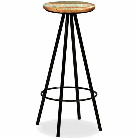 Budget 🔔 NOVA Ensemble De Table De Bar Avec Des Tabourets En Bois Massif De Récupération Brillante Divers Morceaux Ensemble De Bar 3 Pcs Bois De Récupération Massif 😍 7 Budget 🔔 NOVA Ensemble De Table De Bar Avec Des Tabourets En Bois Massif De Récupération Brillante Divers Morceaux Ensemble De Bar 3 Pcs Bois De Récupération Massif 😍 – Image 5