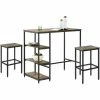 Acheter 🧨 NOVA Ensemble De La Table De Bar Cucina 2 Kitchen 2 Tabourets En Bois Foncé Rustique 💯 -Table haute Boutique 58597340 1