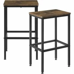 Acheter 🧨 NOVA Ensemble De La Table De Bar Cucina 2 Kitchen 2 Tabourets En Bois Foncé Rustique 💯 -Table haute Boutique 58597340 3