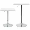 Remise ⭐ NOVA Table Haute Carrée Des Bars Pub De Cuisine Avec Base En Métal Différentes Couleurs Couleur : BLANCHE 🧨 -Table haute Boutique 58598366 1