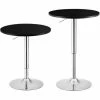 Budget 🥰 NOVA Table Ronde Haute Des Bars Pub De Cuisine Avec Base En Métal Différentes Couleurs Couleur : NOIR 🥰 -Table haute Boutique 58598699 1