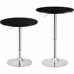 Budget 🥰 NOVA Table Ronde Haute Des Bars Pub De Cuisine Avec Base En Métal Différentes Couleurs Couleur : NOIR 🥰