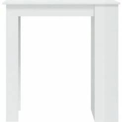 Grosses soldes ✔️ INLIFE Table De Bar étagère De Rangement Blanc Brillant 102x50x103,5cm - Blanc ✔️ -Table haute Boutique 58691819 5