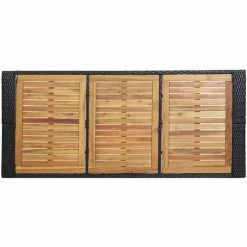 Sortie ⭐ INLIFE Ensemble De Bar De Jardin 7 Pcs Et Coussins Résine Tressée Noir - Noir ⭐ -Table haute Boutique 58691976 5