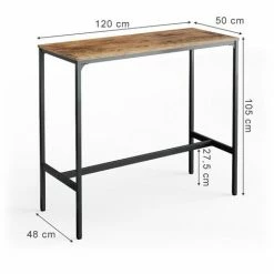 Meilleure vente ⭐ Table De Bar Fyrk Table De Bistro Mange-debout Comptoir 120cm X 50 Cm Bar Vicco ✔️ 9 Meilleure vente ⭐ Table De Bar Fyrk Table De Bistro Mange-debout Comptoir 120cm X 50 Cm Bar Vicco ✔️ -Table haute Boutique 59119774 3