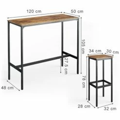 Offres ⭐ Table De Bar Fyrk Table De Bistro Lot De 2 Tabourets De Bar 120 Cm X 50 Cm Vicco 🎁 9 Offres ⭐ Table De Bar Fyrk Table De Bistro Lot De 2 Tabourets De Bar 120 Cm X 50 Cm Vicco 🎁 -Table haute Boutique 59119775 3
