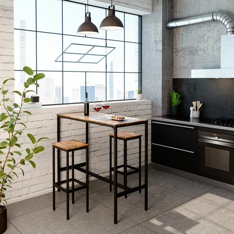 Offres ⭐ Table De Bar Fyrk Table De Bistro Lot De 2 Tabourets De Bar 120 Cm X 50 Cm Vicco 🎁 6 Offres ⭐ Table De Bar Fyrk Table De Bistro Lot De 2 Tabourets De Bar 120 Cm X 50 Cm Vicco 🎁 – Image 4