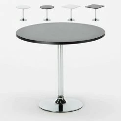 Vente flash 🔔 AHD AMAZING HOME DESIGN Table De Bar Noire Ou Blanche Ronde Et Carré Noir 70x70 Bistrot | Couleur De La Table: Noir - Forme De La Table: Rond ✔️