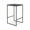 Meilleure affaire 😍 M&S Table De Bar Carrée 60x102 Cm En Bois Et Métal Noir 👍 -Table haute Boutique 59129822 1