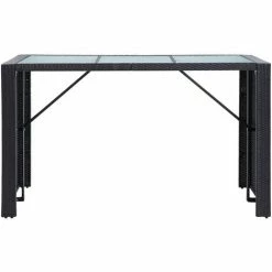 Coupon ⭐ INLIFE Meuble De Bar De Jardin 7 Pcs Et Coussins Résine Tressée Noir - Noir 🎁 9 Coupon ⭐ INLIFE Meuble De Bar De Jardin 7 Pcs Et Coussins Résine Tressée Noir - Noir 🎁 -Table haute Boutique 59172069 3