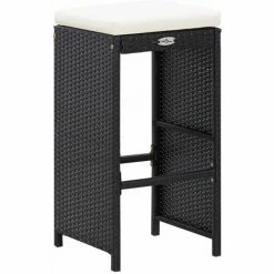 Coupon ⭐ INLIFE Meuble De Bar De Jardin 7 Pcs Et Coussins Résine Tressée Noir - Noir 🎁 11 Coupon ⭐ INLIFE Meuble De Bar De Jardin 7 Pcs Et Coussins Résine Tressée Noir - Noir 🎁 -Table haute Boutique 59172069 5