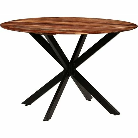 Sortie 🔥 INLIFE Table De Salle à Manger Bois Massif De Sesham 120 X 77 Cm - Brun ✨ 4 Sortie 🔥 INLIFE Table De Salle à Manger Bois Massif De Sesham 120 X 77 Cm - Brun ✨ – Image 2