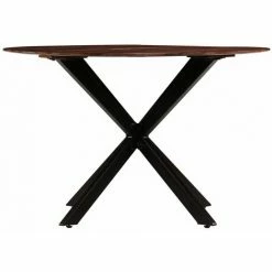 Sortie 🔥 INLIFE Table De Salle à Manger Bois Massif De Sesham 120 X 77 Cm - Brun ✨ 9 Sortie 🔥 INLIFE Table De Salle à Manger Bois Massif De Sesham 120 X 77 Cm - Brun ✨ -Table haute Boutique 59172503 3